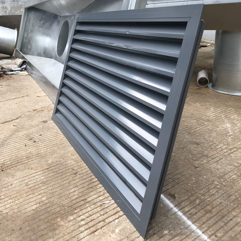 定做铝合金防雨百叶窗外墙百叶窗通风口空调外机罩铝合金防雨洞口尺寸