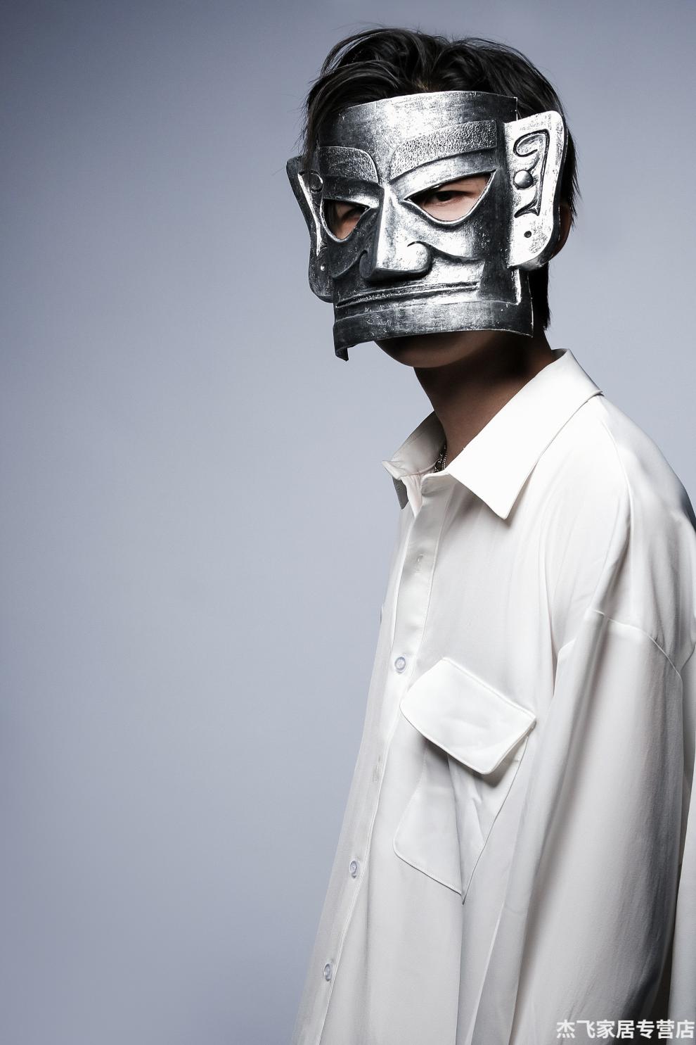 2022新款可狄面具男女士燕尾蝶三星堆男女士国风汉服全脸面具造型舞台