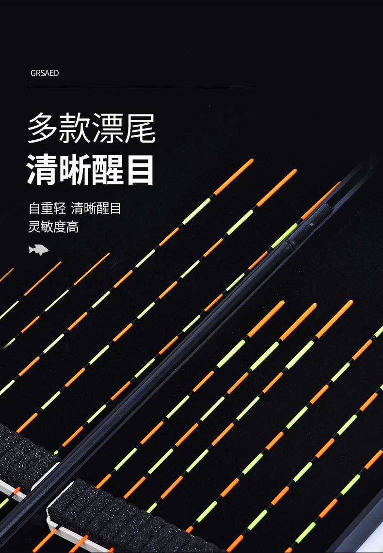 Grsaed Float Set ND12, Color-Changing Dragon Nano High-Sensitivity Eye-Catching Thickened Wild Fishing Crucian Carp Float, ABS Float Box 4