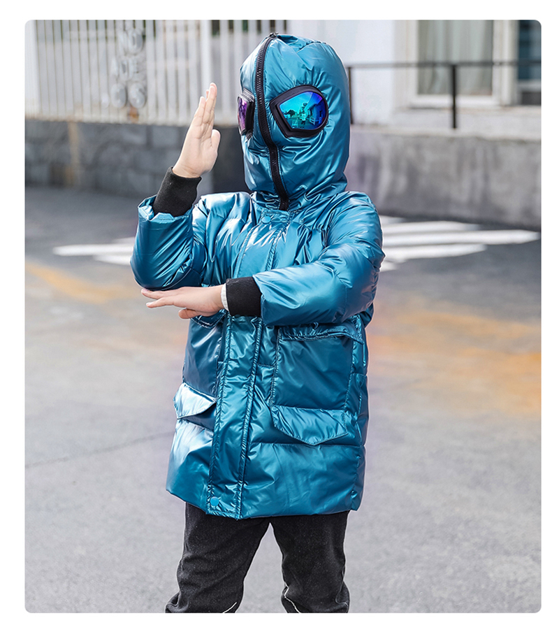 浪莎奥特曼儿童羽绒服轻薄男童新款宝宝小童中大童中长款冬装外套穿的