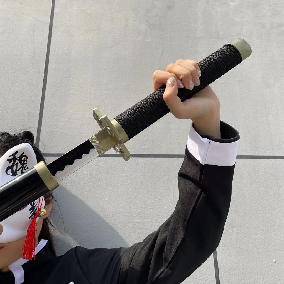 索隆三刀居合道木刀带鞘日本海贼王儿童玩具cos表演训练剑 刀架