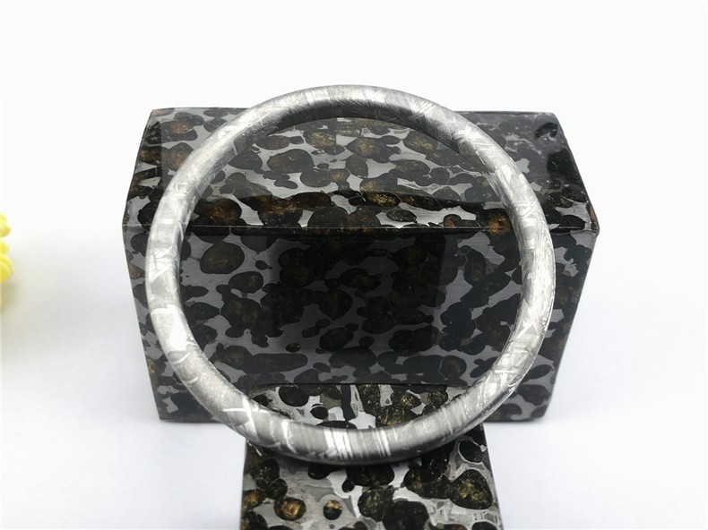 顶盈镍铁陨石手镯瑞典muonialusta铁陨石镯子男女同款窄镯内径55cm