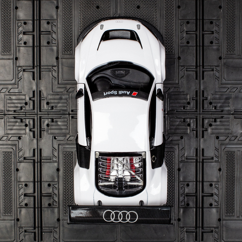 星辉仿真奥迪r8合金汽车模型摆件金属拉力赛车男孩生日礼物奥迪r8白色