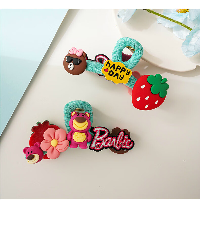 星黛露抓夹手工diy后脑勺草莓熊发夹女夏盘发发卡diy鲨鱼夹自制头饰抖