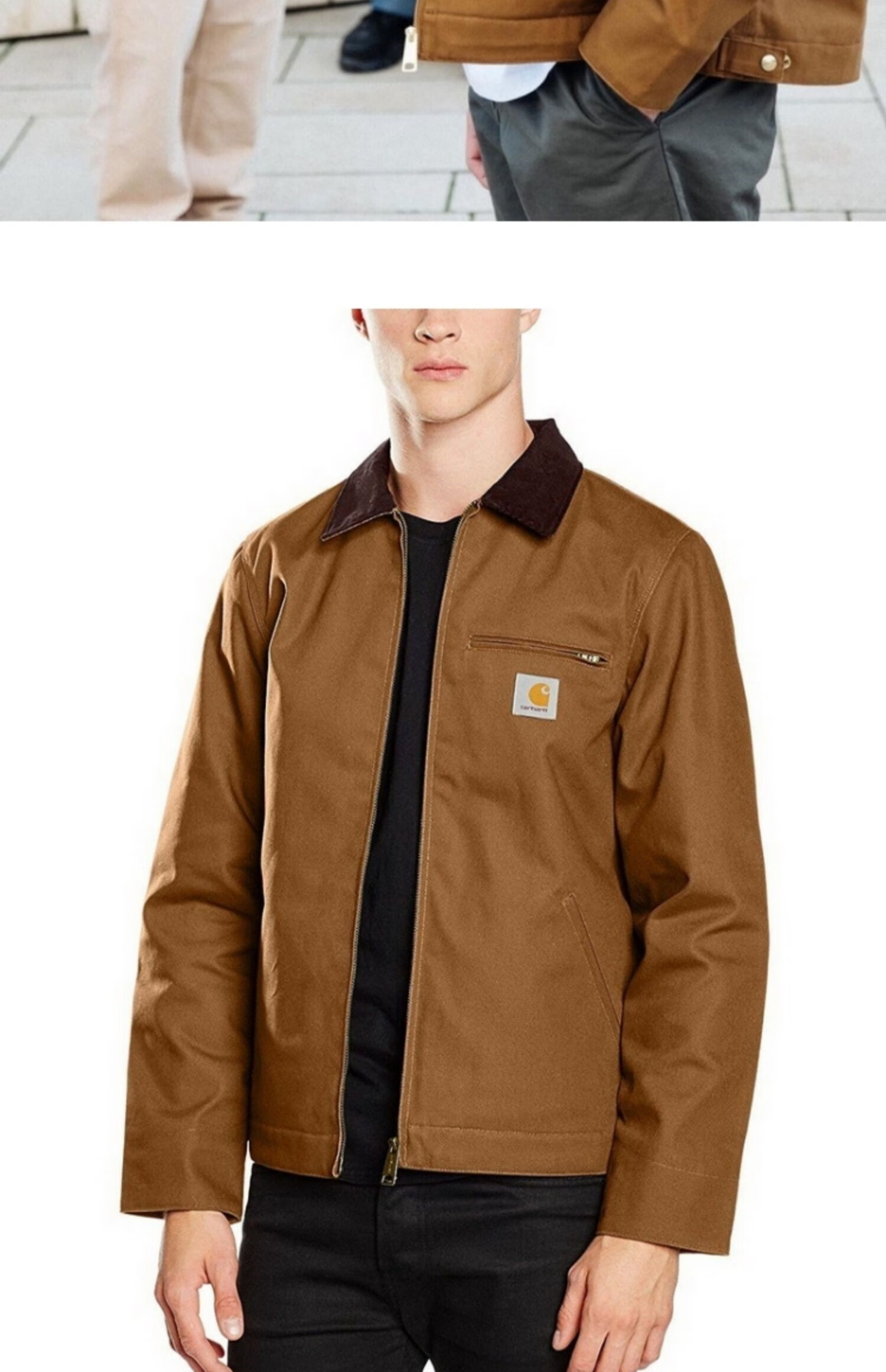 底特律夹克卡哈特carhartt detroitj001长袖纯色底特律美式 经典啡