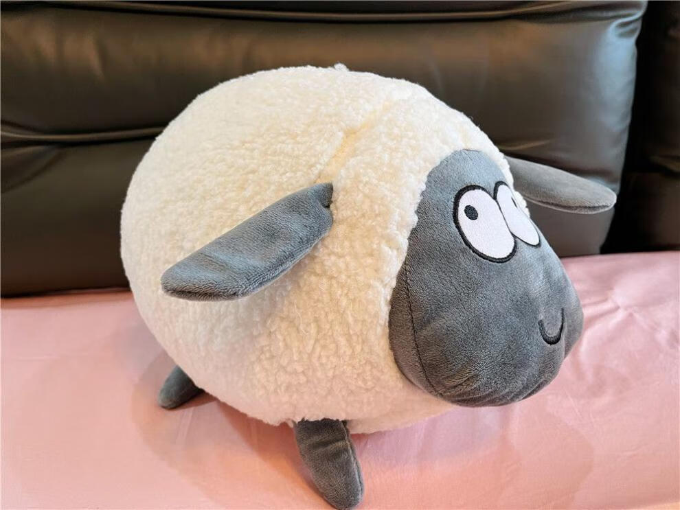 羊叫罐子 小羊公仔呆萌绵羊玩偶动物毛绒玩具 羊了个羊 20厘米【图片