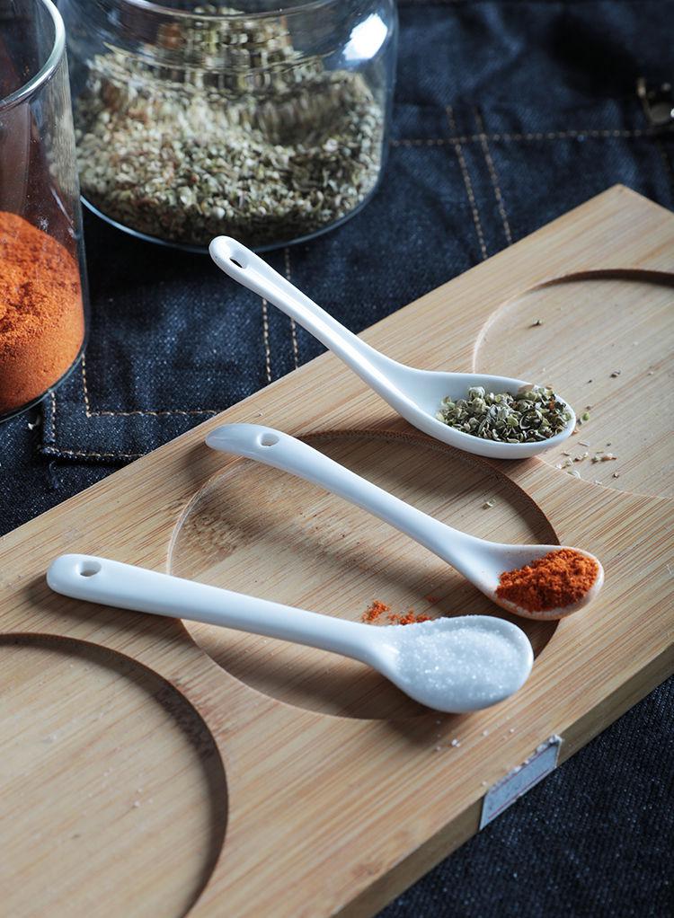 调料勺小号调料勺调味佐料咖啡勺陶瓷家用小勺子罐盐辣椒厨房迷你小号