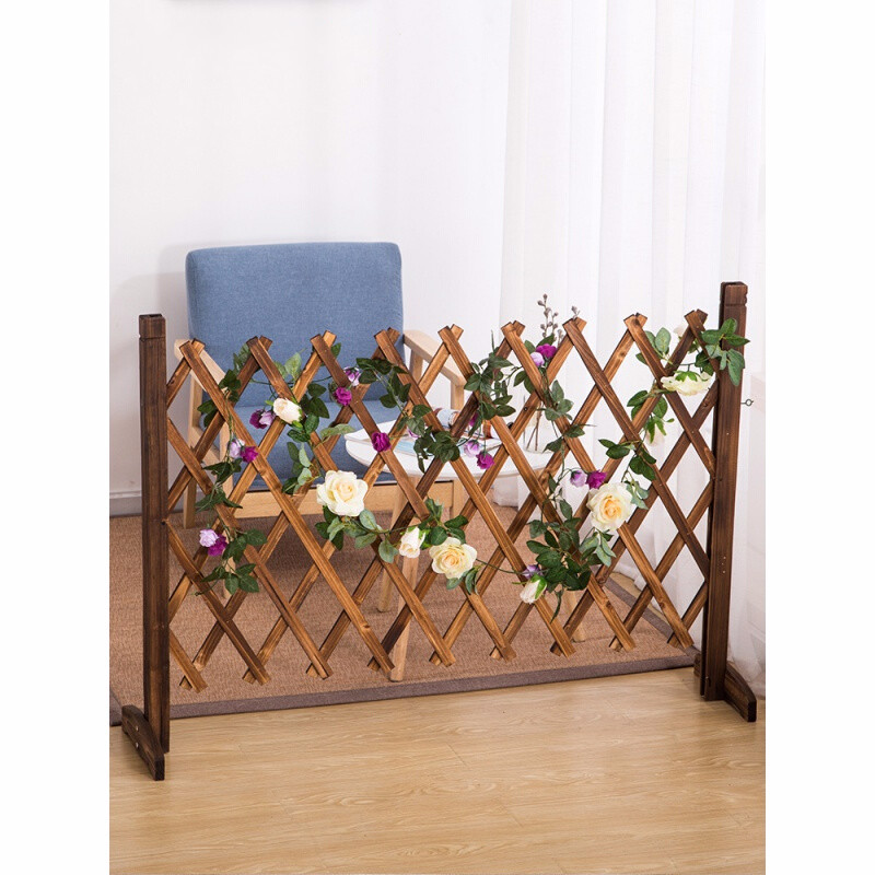 定制花架实木餐厅客厅室内阳台装饰狗狗围栏篱笆护栏宠物隔断木栅栏h
