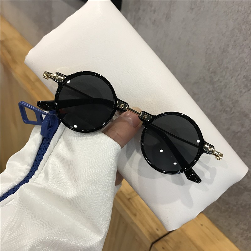 框眼镜儿童太阳镜男女童小巧女孩眼镜男孩墨镜潮宝宝紫色83130小圆框