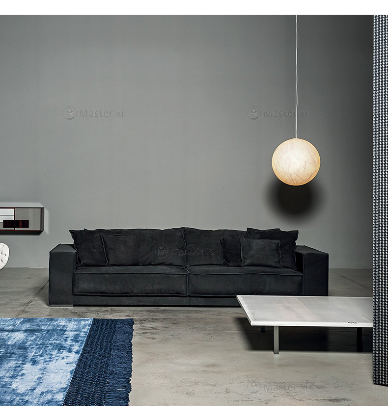 喜师傅baxter磨砂真皮沙发大户型客厅意式极简头层牛皮沙发budapest