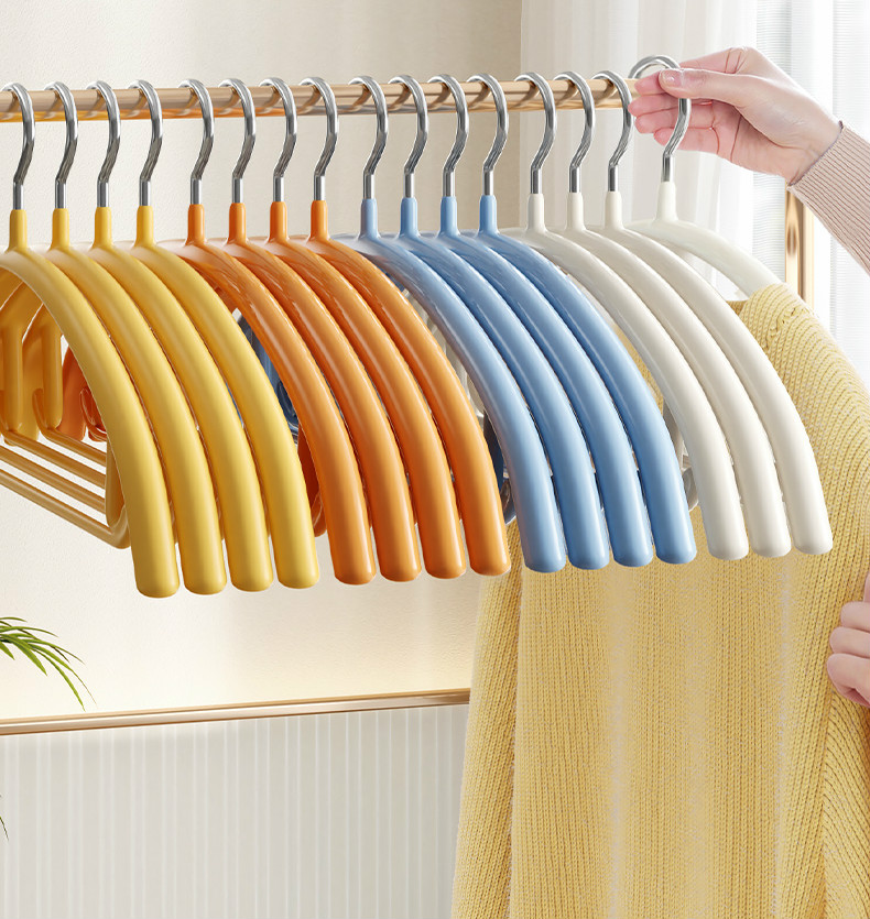 左右季衣架防肩角无痕用浸塑晾衣服撑子挂晒衣撑凉衣架子挂钩衣加强