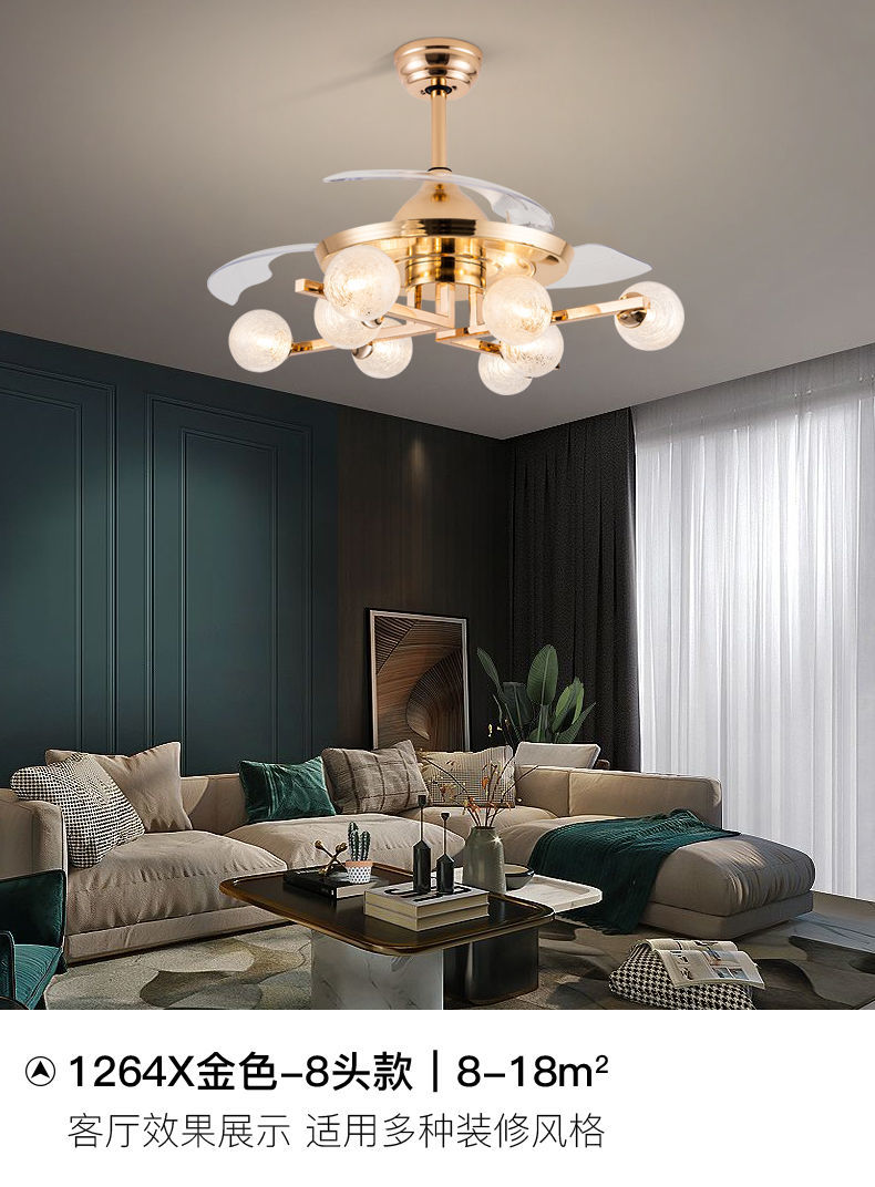 吊扇灯风扇灯吊扇灯家用餐厅客厅带灯风扇吊灯大风力卧室轻奢吸顶电扇