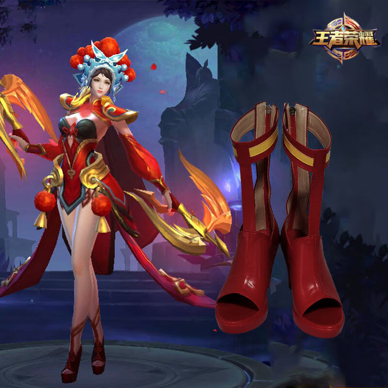 虞姬霸王别姬cos服王者荣耀cosplay服装女古风道具鞋子大全套表演虞姬