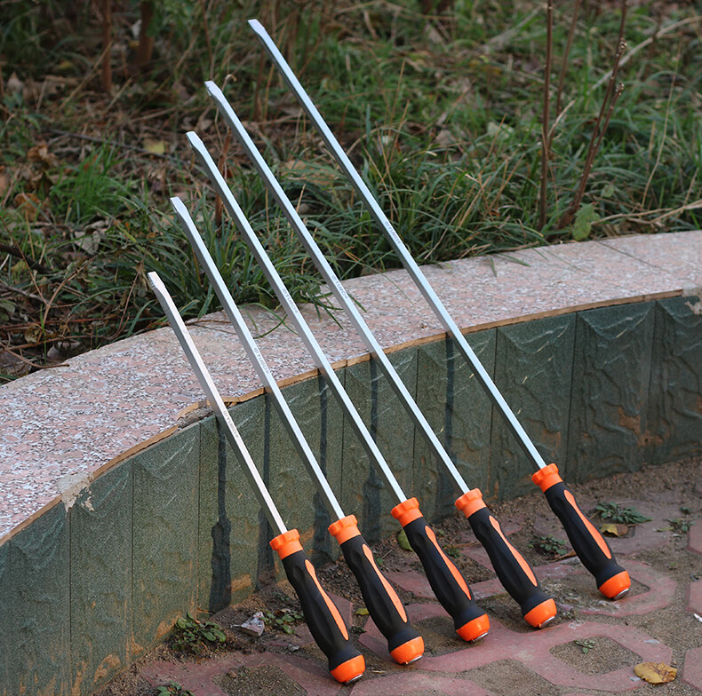 平口螺丝刀加粗加长杆超长一字穿心可敲击冲击撬棍扁头平口长柄特大号