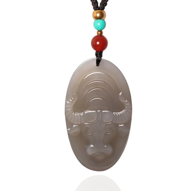 保价618和田玉扭转乾坤吊坠青玉本命年生肖属牛男女项链挂坠护身挂件