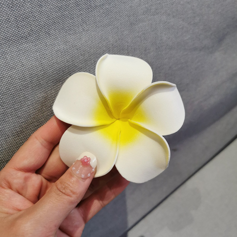 华花弥(huahuami)鸡蛋花头饰花朵发夹边夹刘海夹出游海边夹子发卡发饰