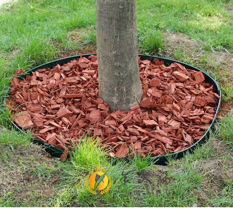 树皮彩色有机覆盖物园林绿化树穴公园花镜覆盖物红色有机树皮定制隆鼎