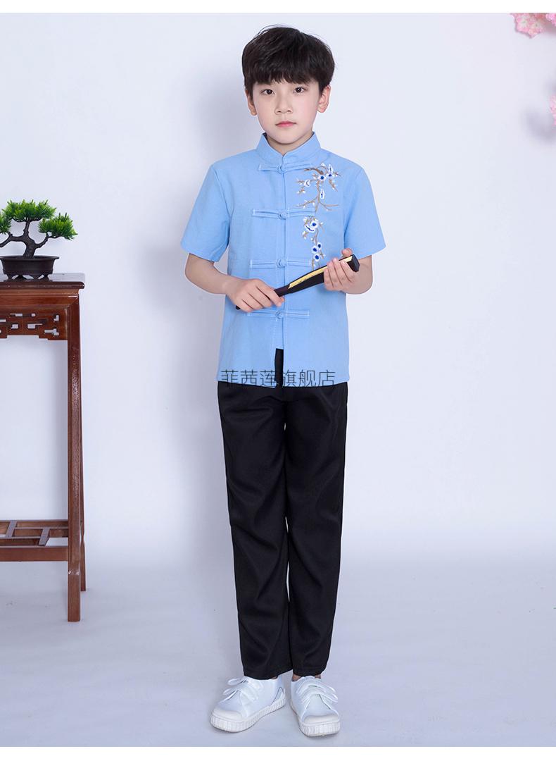 五四青年节民国风朗诵演出服儿童民国风服装男童朗诵大合唱演出服