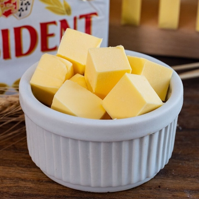 法国动物淡味总统黄油200g家用食用无盐烘培材料500g 无盐200g*3