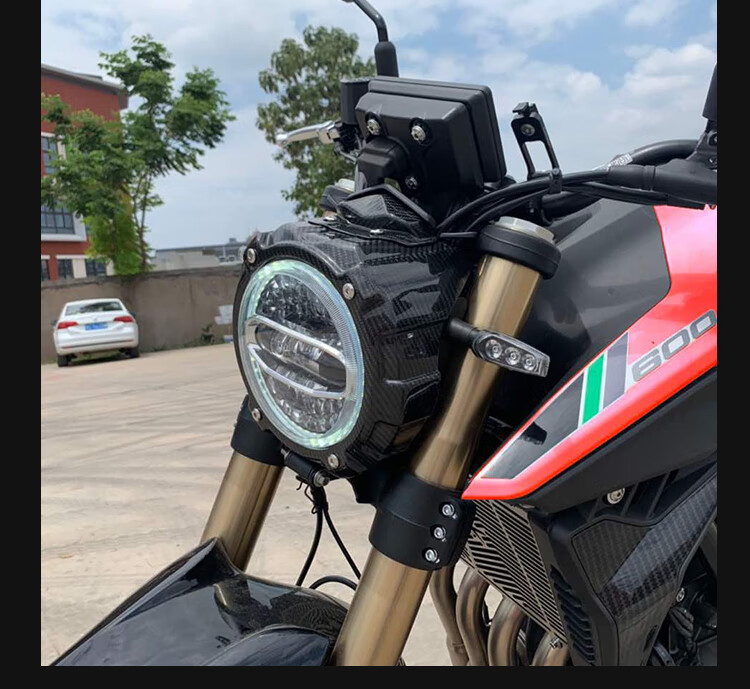 贝纳利幼狮250大灯适用502c 幼狮500幼狮800幼狮250改装总成圆灯 复眼