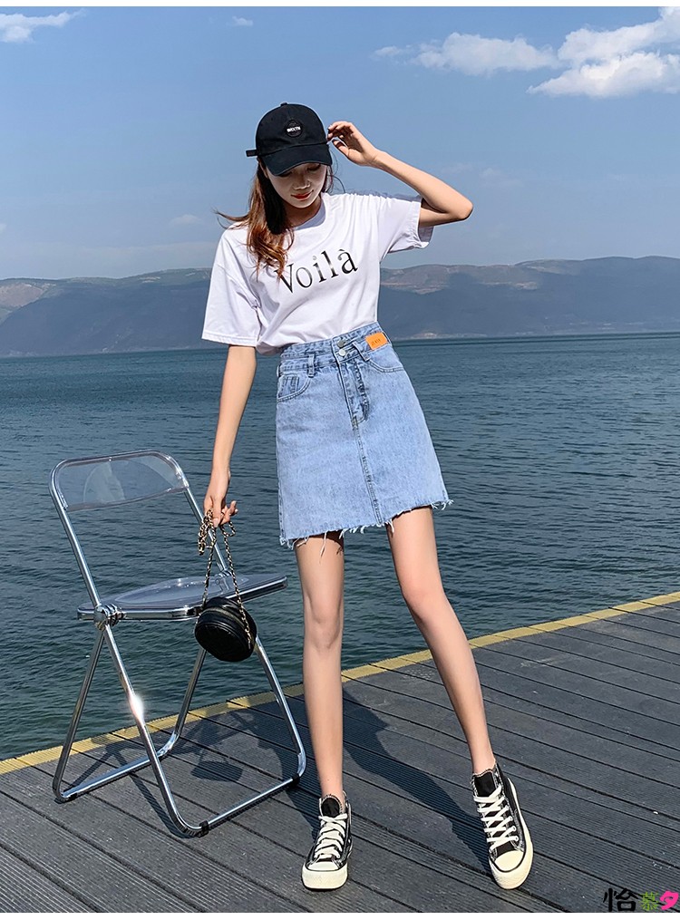 怡慕夕牛仔裙短裙半身裙女夏季小个子辣妹少女生今年流行热天穿搭超仙
