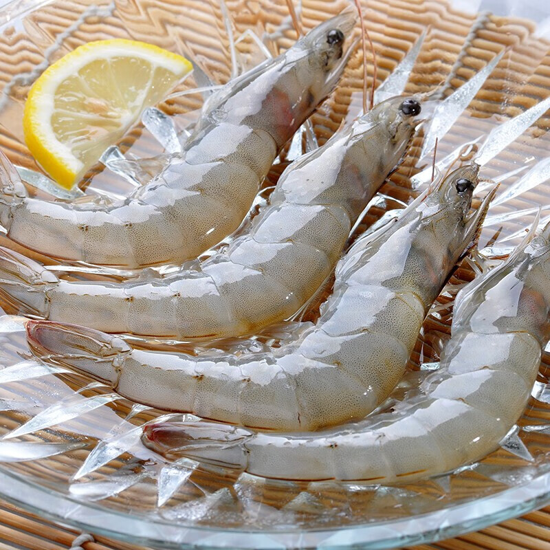 8kg 90-108只 盒装活冻白虾 火锅海鲜烧烤食材 生鲜 国产白虾 400g