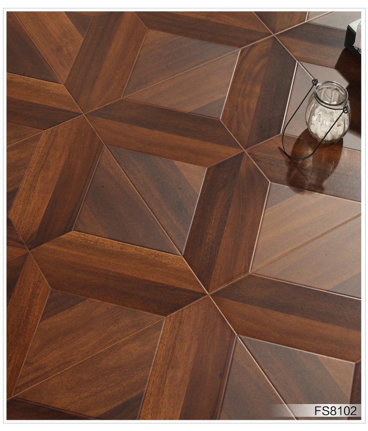 班爵12mm强化复合木地板仿古复古方块欧式个性拼花地板高耐磨 k308 1