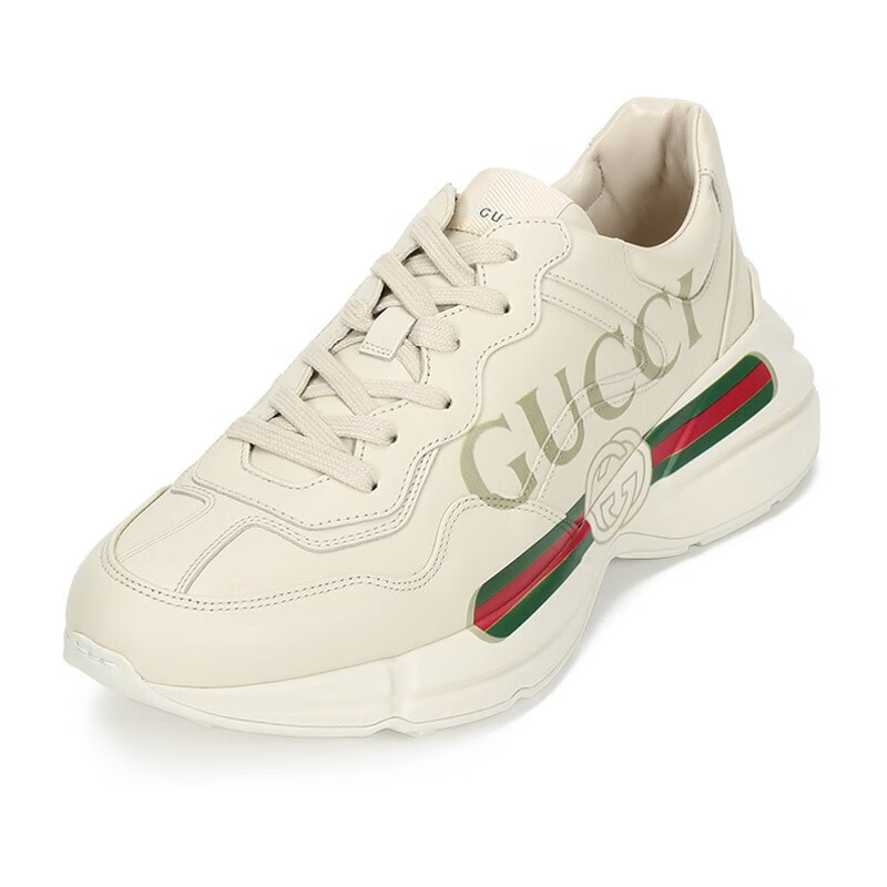 古驰(gucci) 男士rhyton系列皮革系带休闲运动鞋老爹鞋 500877 drw00