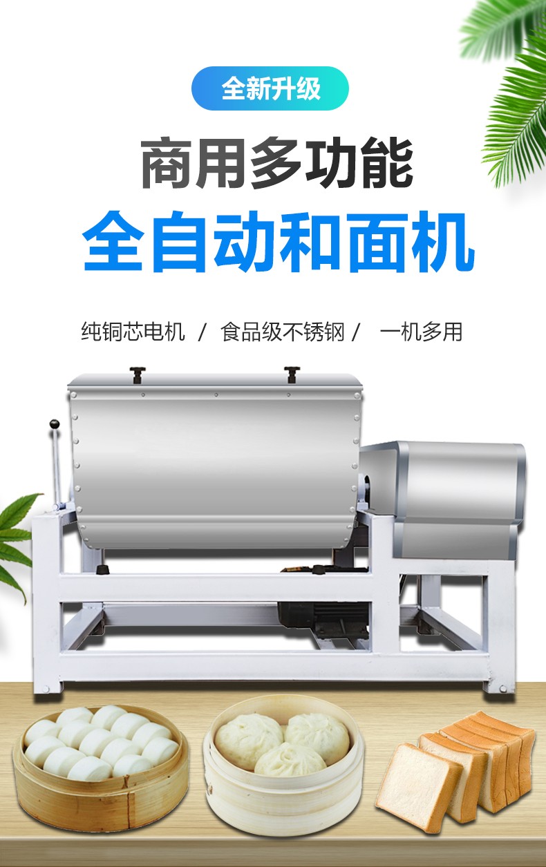 自动大型揉面机25-200kg搅拌机拌料机 25公斤型带减速机款【图片 价格