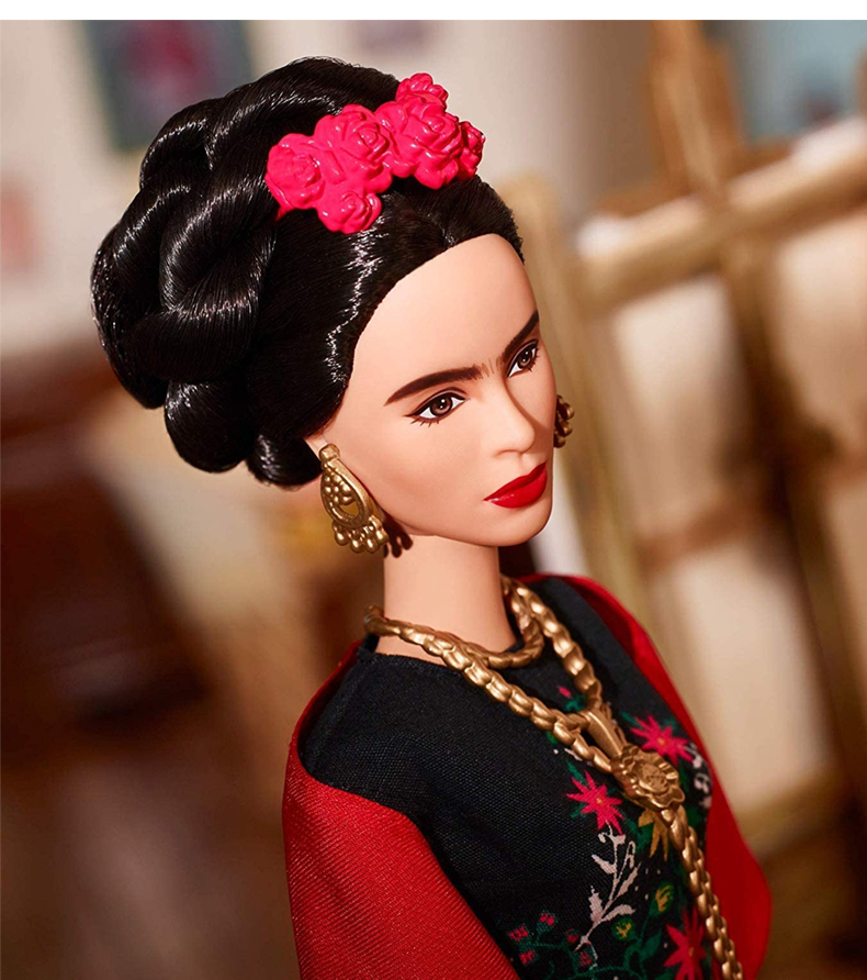 芭比娃娃女性成就玩具套装礼盒换装衣服收藏公主女画家芙烈达黑标画家