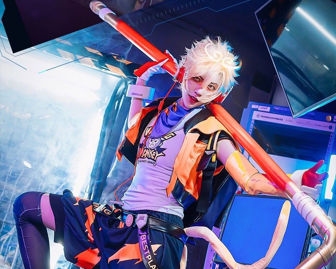 王者农药 孙悟空 全息碎影 帅气游戏cos服假发套装 衣服套装 s