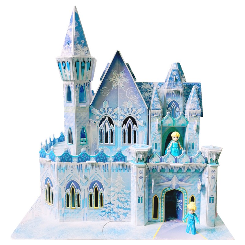 兼容冰雪奇缘积木艾莎公主城堡拼装儿童玩具女孩子系列立体3d拼图艾莎