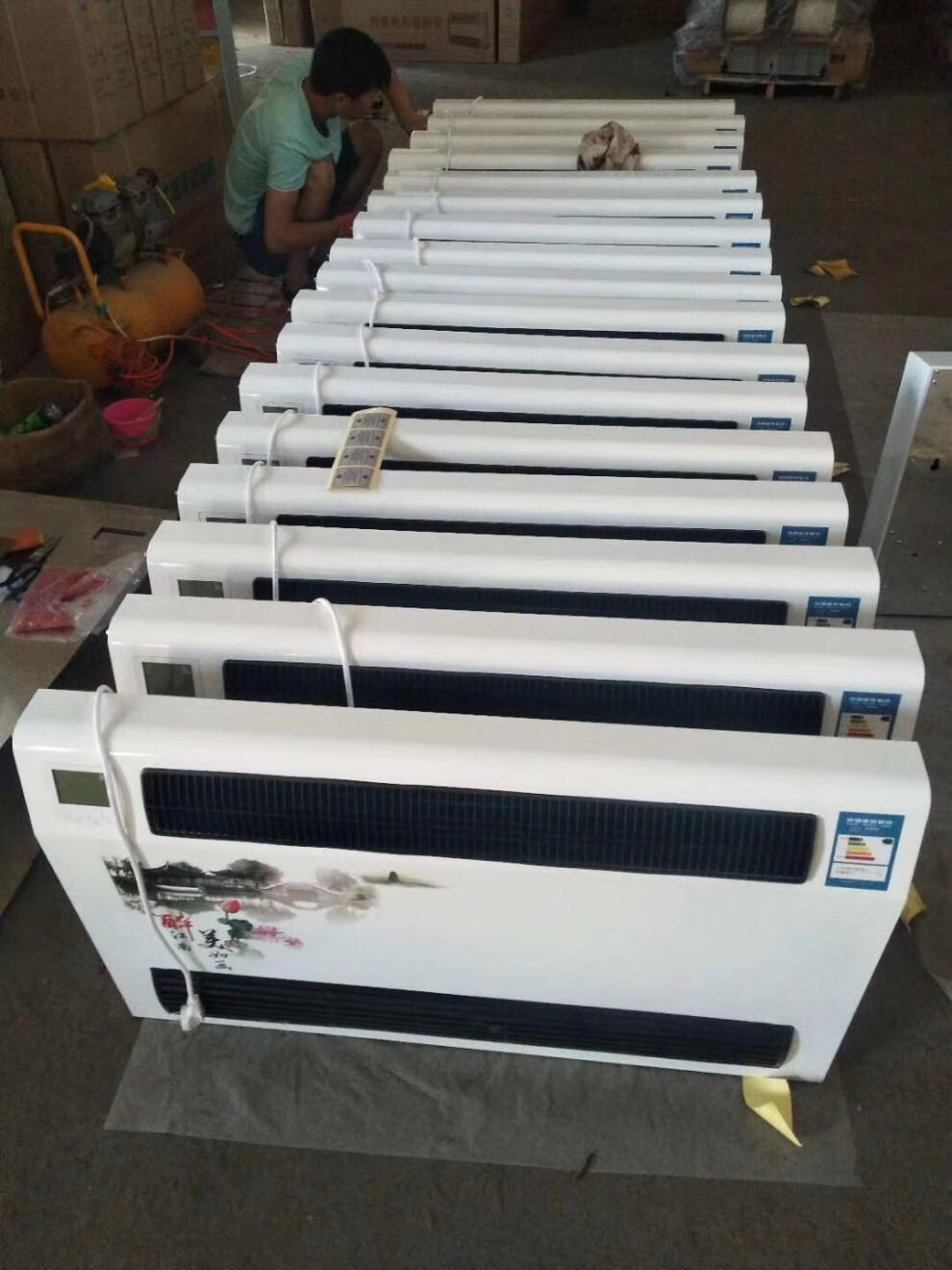 风机盘管家用明装水散热器冷暖两用水暖壁挂式吹风暖气片iop3p豪华