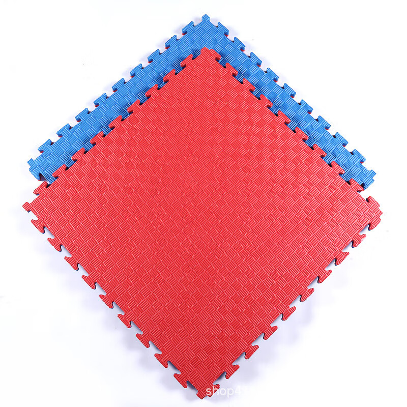 批发80*80eva双色拼接加厚舞蹈室体操垫爬行健身地垫 红蓝双面颜色 80
