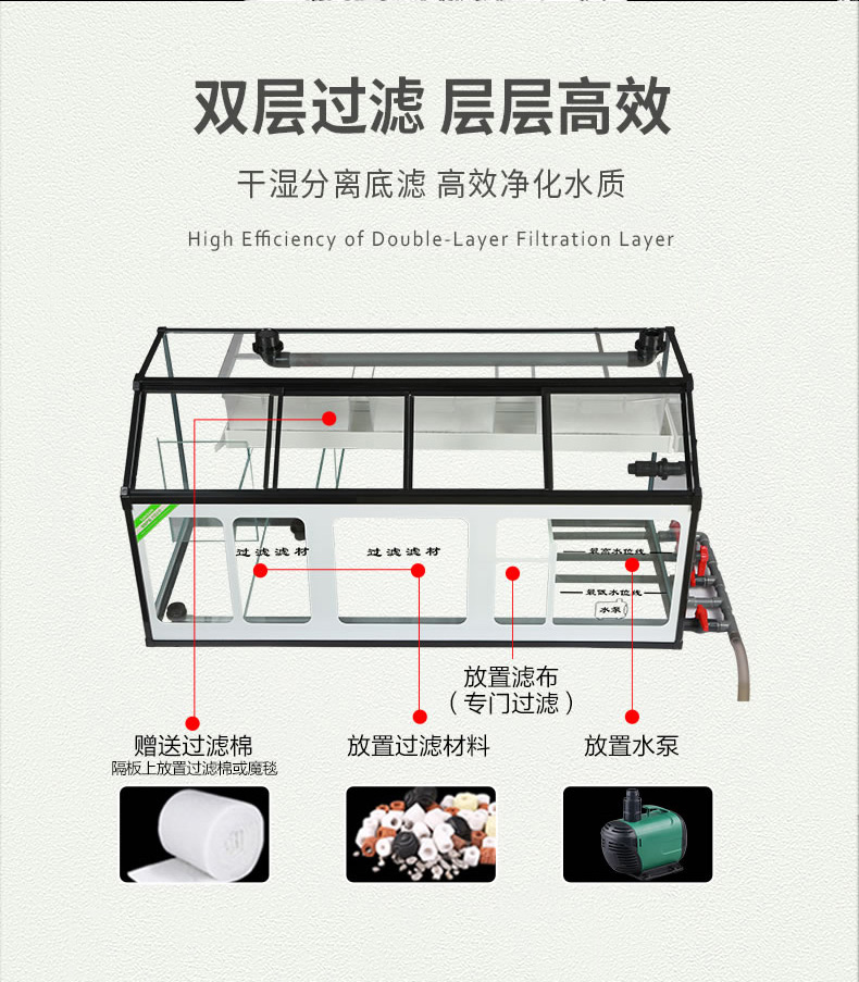 【送货上门】森森鱼缸水族箱家用造景金鱼缸中型客厅底滤缸生态水族箱