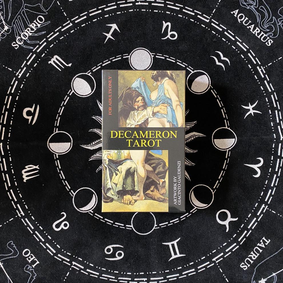 decameron tarot 十日谈塔英文罗牌定制卡牌配牌袋中文翻译 十日谈