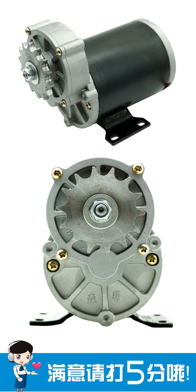 永磁直流减速电机12v500w200转改装播种施肥电机肥箱电机大功率 24v