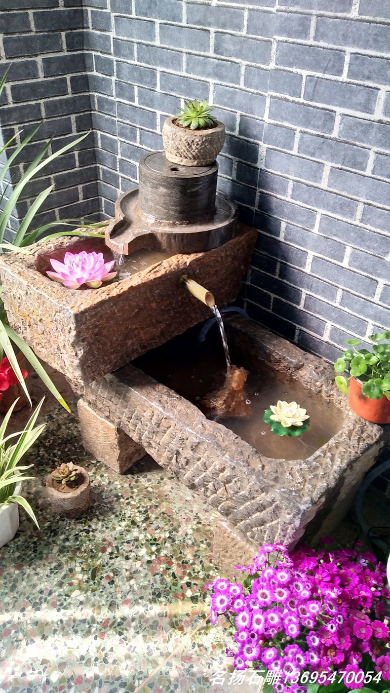 工匠时光石槽鱼缸养鱼水槽石盆老牛槽马槽洗手盆花盆旧石器流水景观