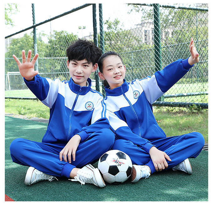 锦糖全国统一校服小学生蓝色校服春秋季初中生班服学生套装幼儿园园服