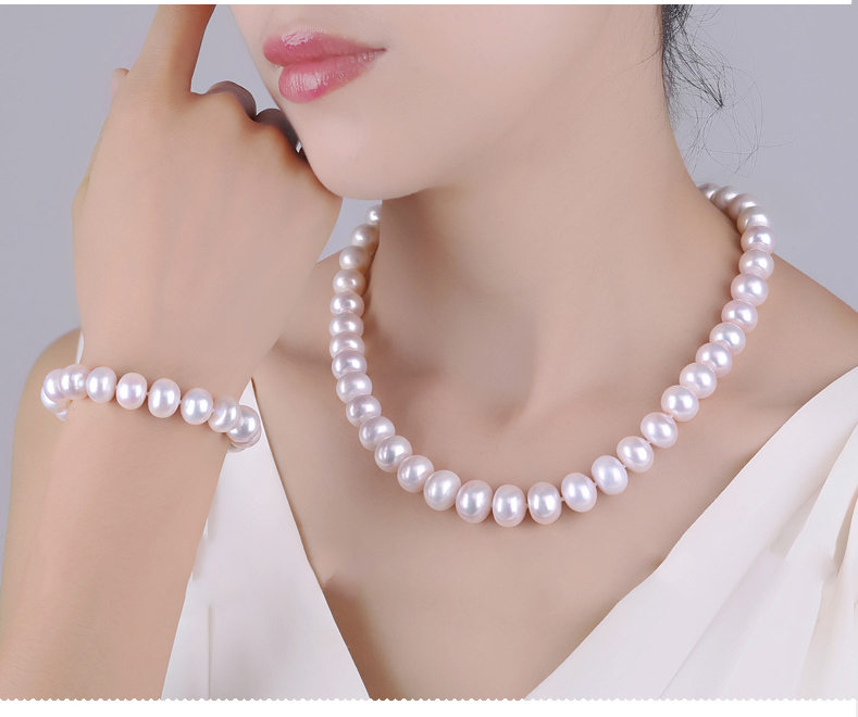 (白菜价捡漏)海瞳 淡水珍珠项链妈妈款白色巴洛克珍珠锁骨链【文雅】