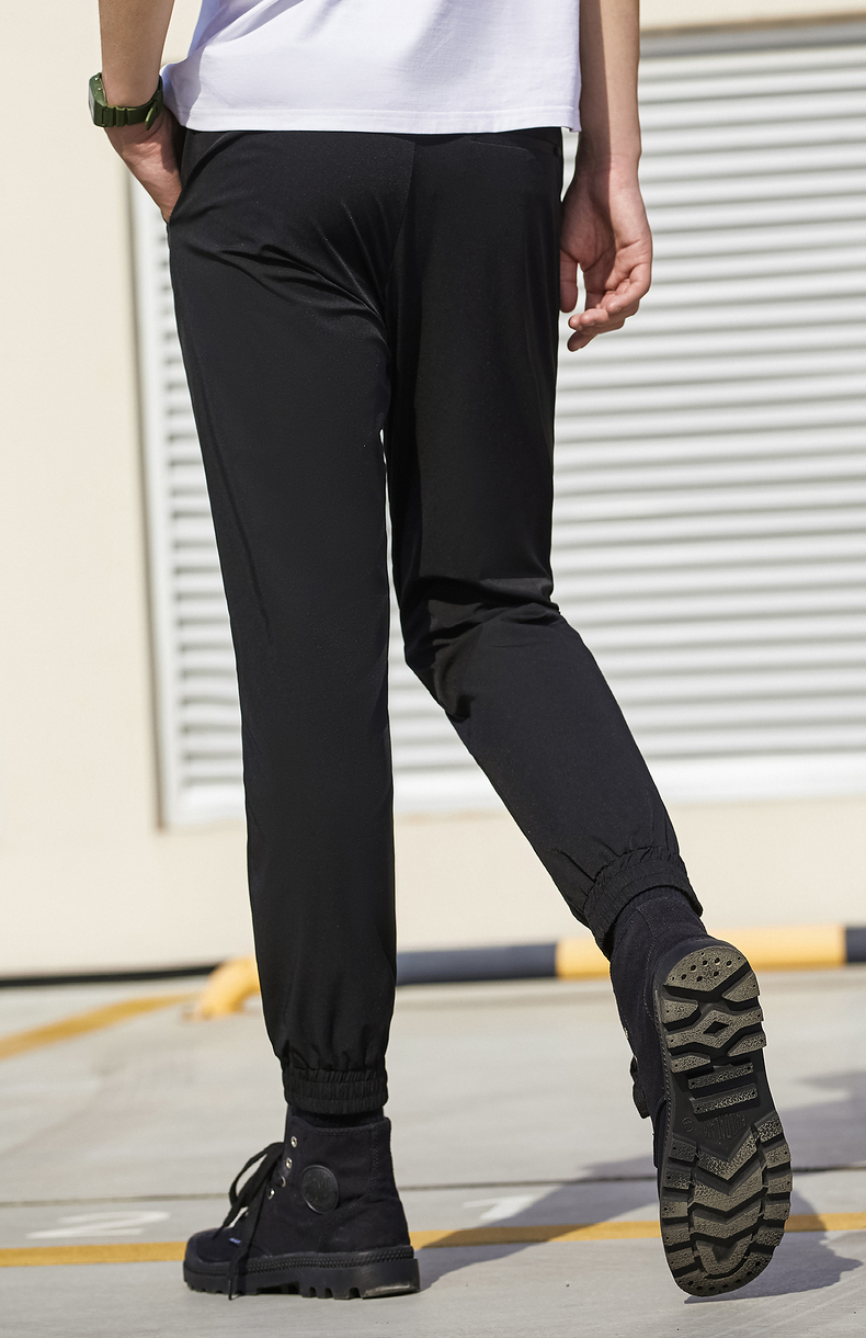 休闲裤黑色卡宾裤子运动男装潮流街头