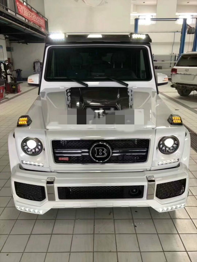 奔驰w463 g350 g500 g55 g550 g63g65改装brabus巴博斯款熏黑大灯 改