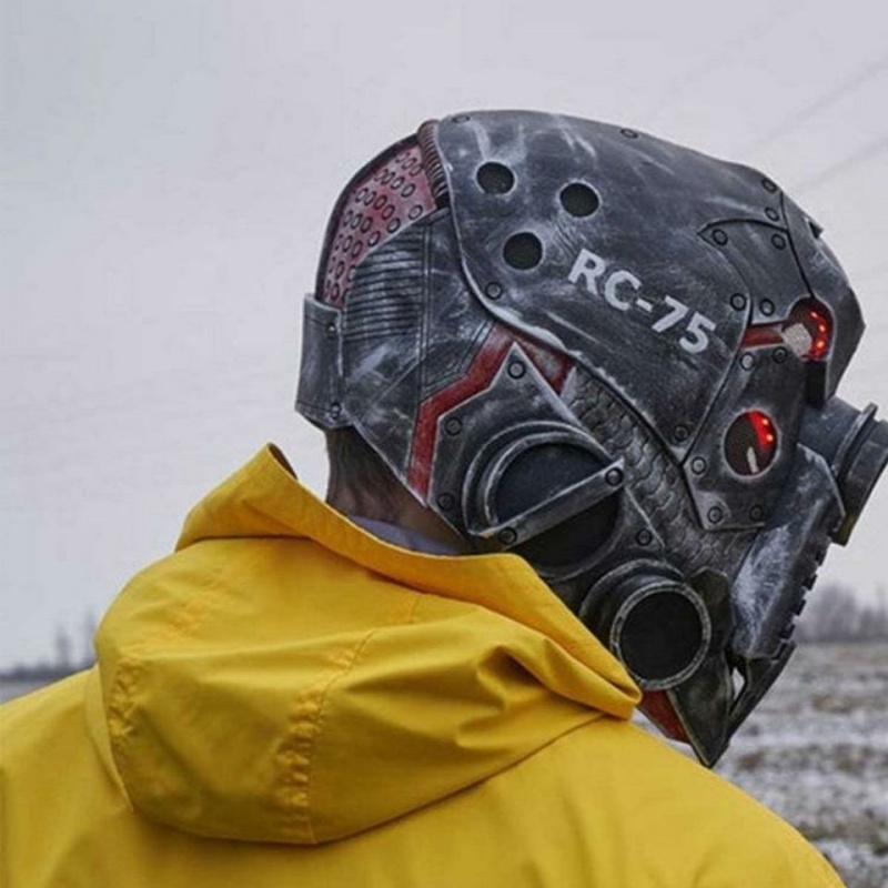 618活动赛博朋克头盔机器人头盔男赛博朋克面罩星球外星人面具全脸