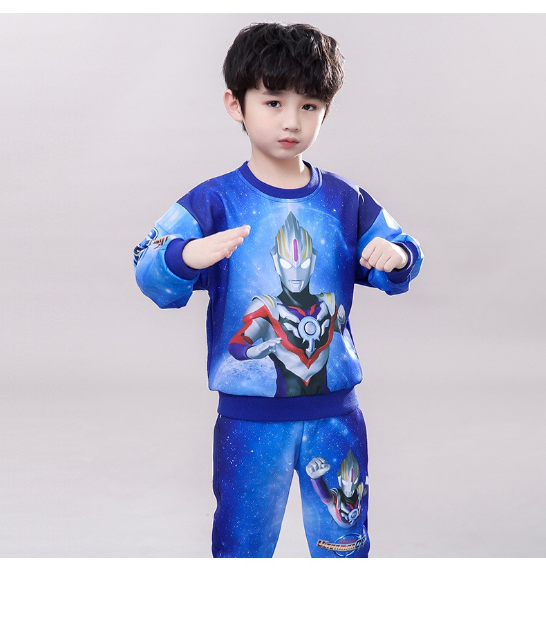 新款儿童奥特曼衣服男童套装秋装中小童宝宝运动服卡通欧布赛罗长袖