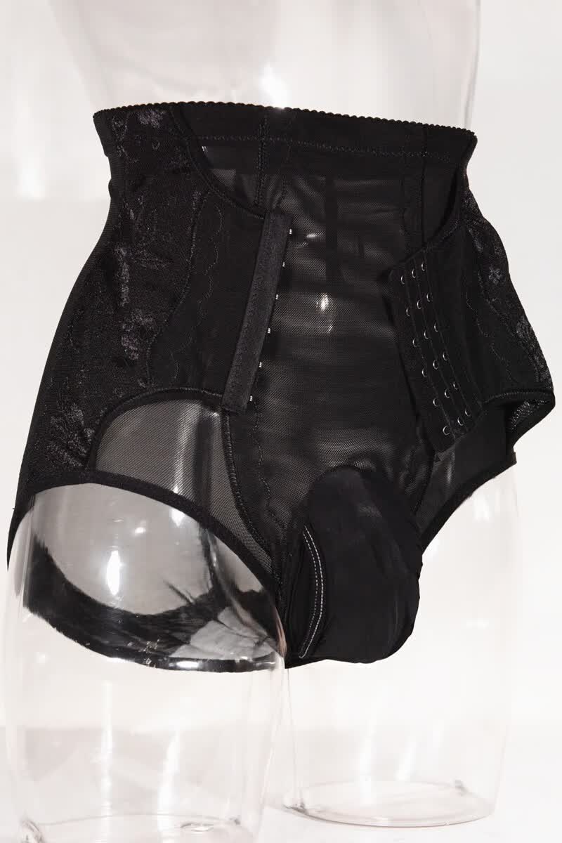 长夜漫漫情趣内衣收腹裤男士束腰内裤性感带套薄款高腰网纱蕾丝三角