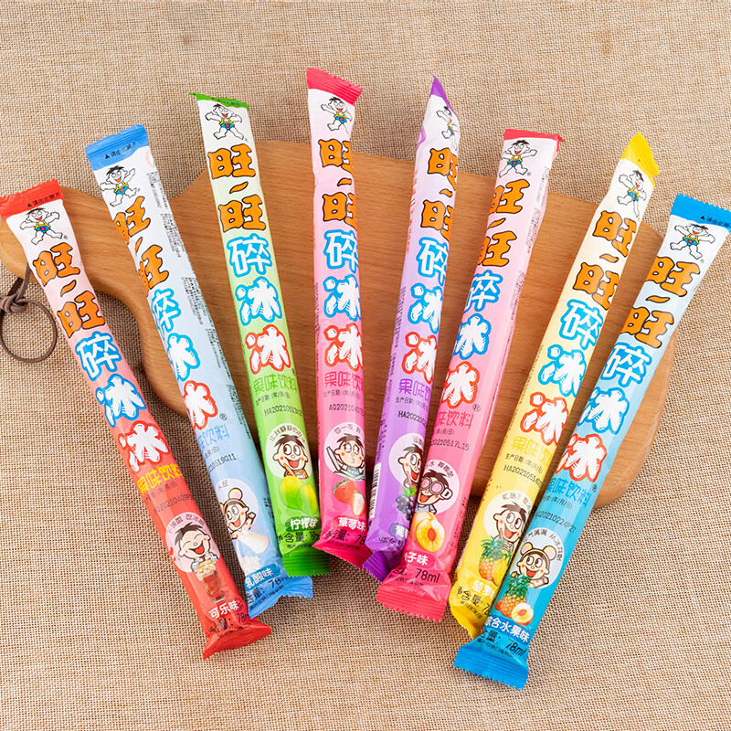 旺旺碎冰冰果味饮料78mlx100根碎碎冰棒棒冰冰吸吸冰可吸冷饮零食柑橘