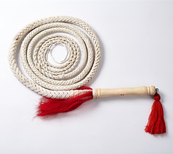 泰瑞格皮鞭子陀螺鞭鞭子响鞭甩鞭陀螺鞭武术防身鞭皮鞭子白色45米皮鞭