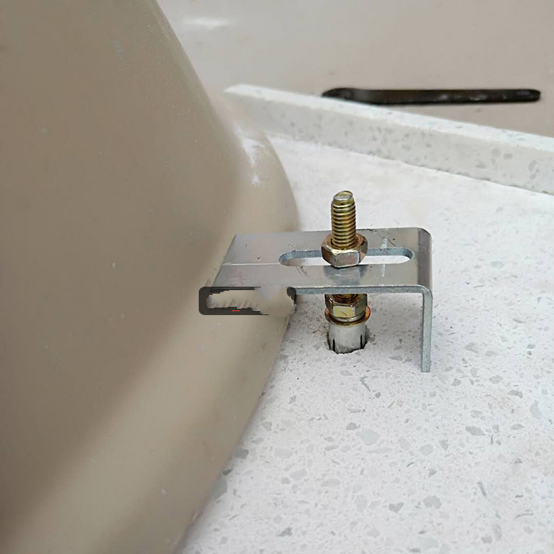 石材台下盆免打孔固定扣水槽洗脸盆防掉落扣件陶瓷盆防掉落挂钩盆多