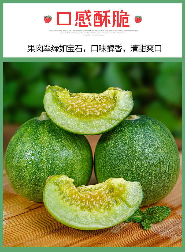绿宝石甜瓜香瓜脆瓜头茬山东绿宝应季水果 5斤家庭
