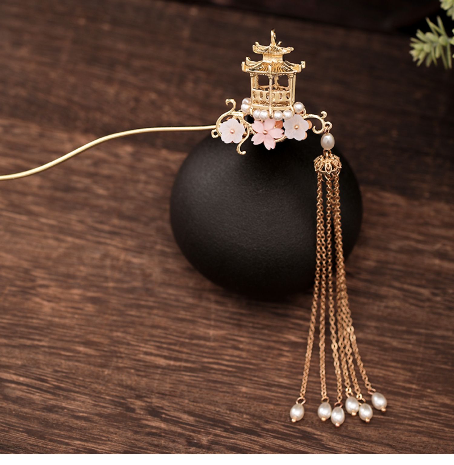 发簪古风流苏步摇女盘发百搭古装饰品简约簪子汉服头饰珍珠发钗